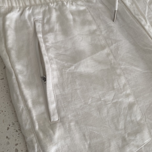 Athleta white linen pants size 10 excellent - Picture 4 of 5